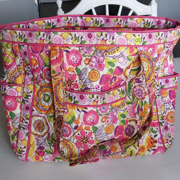 VERA BRADLEY Get Carried Away Tote Clementine - Picture 1 of 5